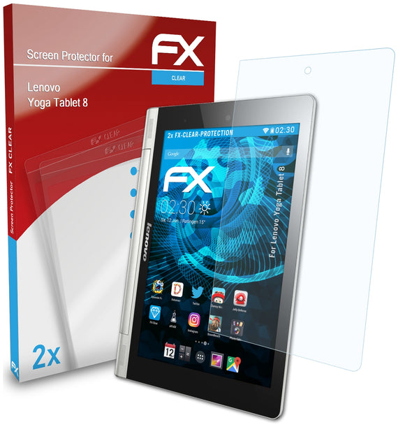 atFoliX FX-Clear Schutzfolie für Lenovo Yoga Tablet 8