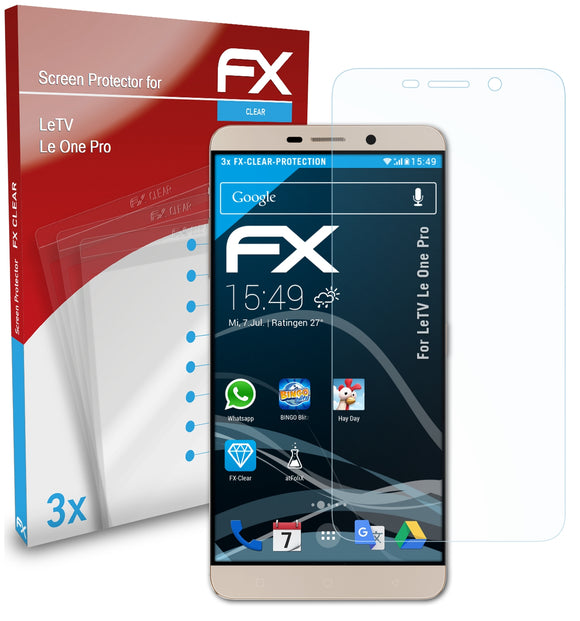 atFoliX FX-Clear Schutzfolie für LeTV Le One Pro