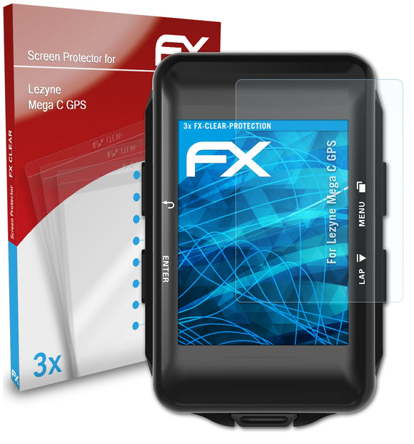 atFoliX FX-Clear Schutzfolie für Lezyne Mega C GPS