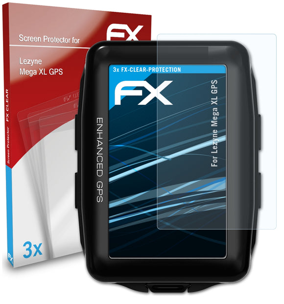 atFoliX FX-Clear Schutzfolie für Lezyne Mega XL GPS