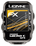 atFoliX Panzerfolie kompatibel mit Lezyne Micro C GPS, entspiegelnde und stoßdämpfende FX Schutzfolie (3X)