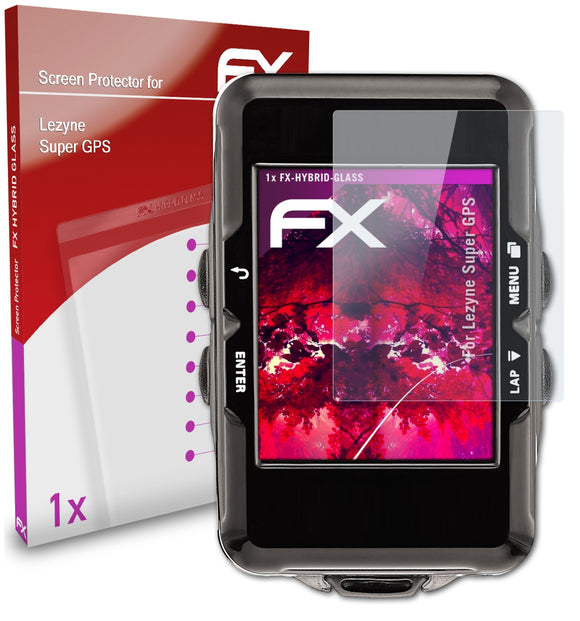 atFoliX FX-Hybrid-Glass Panzerglasfolie für Lezyne Super GPS