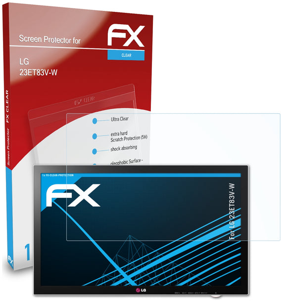 atFoliX FX-Clear Schutzfolie für LG 23ET83V-W