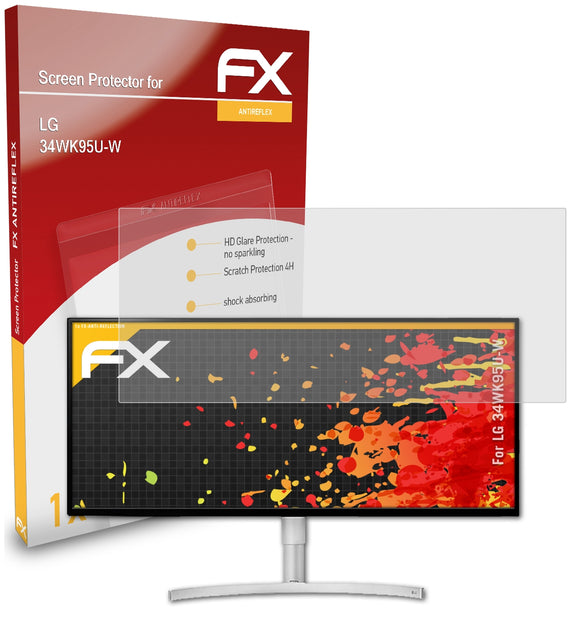 atFoliX FX-Antireflex Displayschutzfolie für LG 34WK95U-W