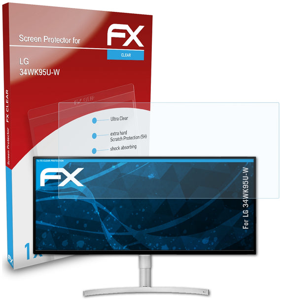 atFoliX FX-Clear Schutzfolie für LG 34WK95U-W