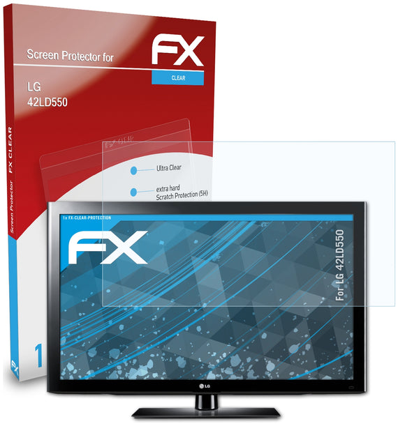 atFoliX FX-Clear Schutzfolie für LG 42LD550