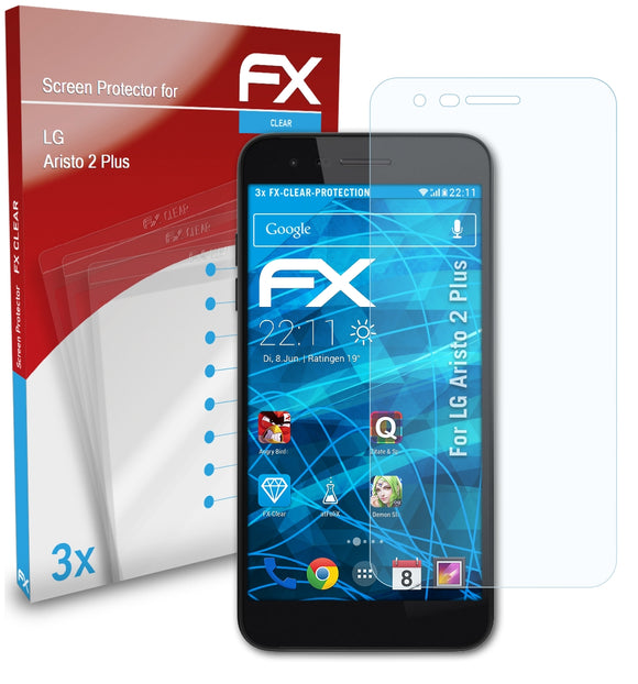 atFoliX FX-Clear Schutzfolie für LG Aristo 2 Plus