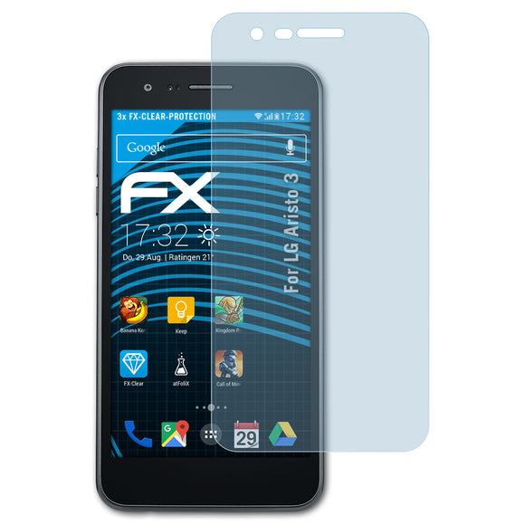 atFoliX FX-Clear Schutzfolie für LG Aristo 3