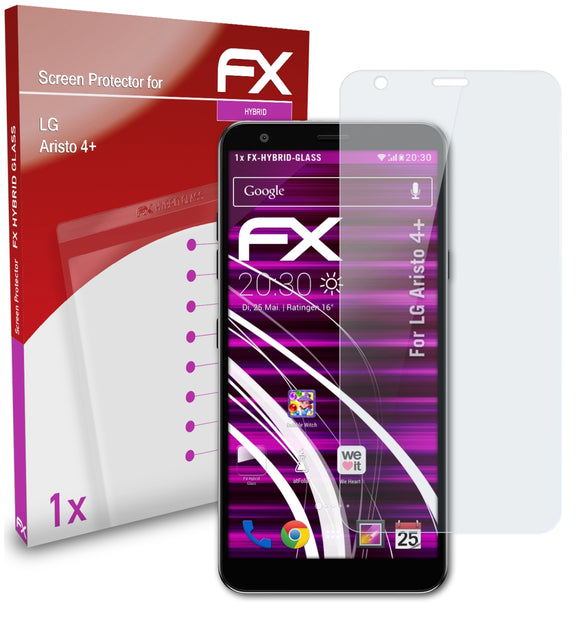 atFoliX FX-Hybrid-Glass Panzerglasfolie für LG Aristo 4+