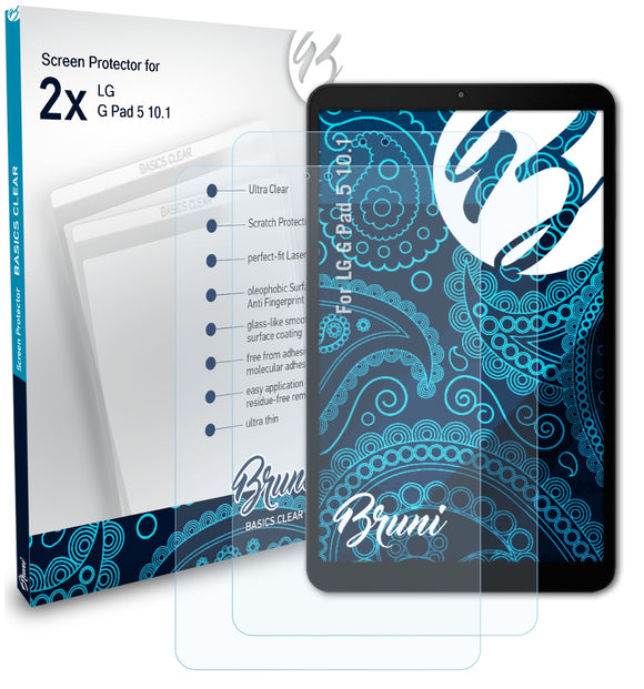 Bruni Basics-Clear Displayschutzfolie für LG G Pad 5 10.1