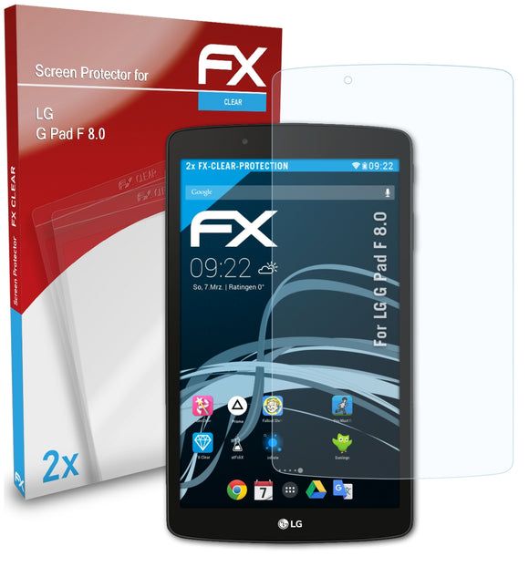 atFoliX FX-Clear Schutzfolie für LG G Pad F 8.0