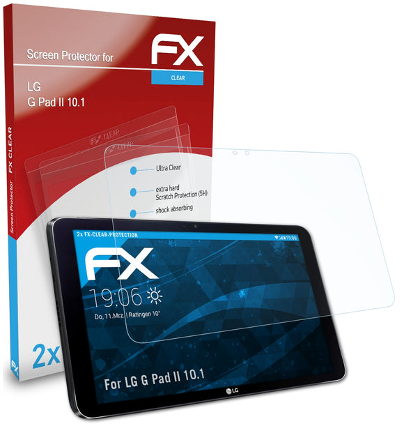 atFoliX FX-Clear Schutzfolie für LG G Pad II 10.1