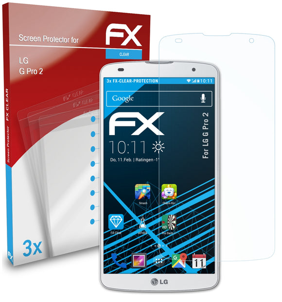 atFoliX FX-Clear Schutzfolie für LG G Pro 2