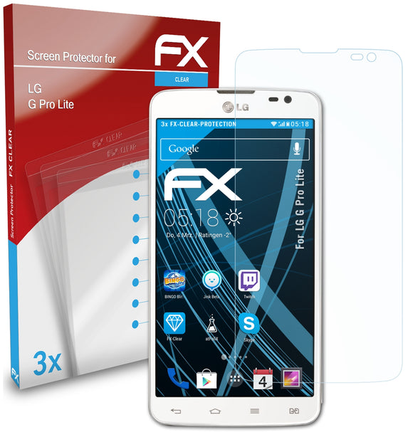 atFoliX FX-Clear Schutzfolie für LG G Pro Lite