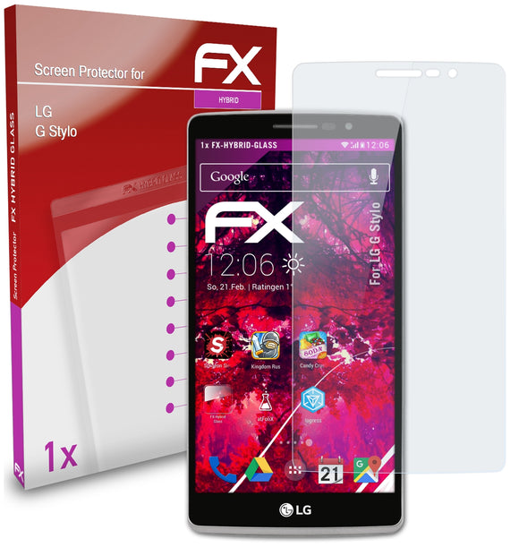 atFoliX FX-Hybrid-Glass Panzerglasfolie für LG G Stylo