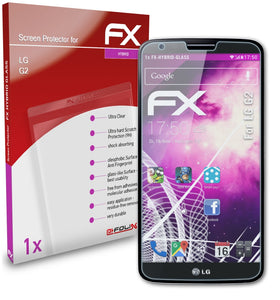 atFoliX FX-Hybrid-Glass Panzerglasfolie für LG G2