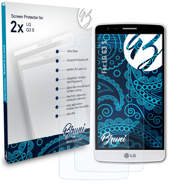 Bruni Basics-Clear Displayschutzfolie für LG G3 S