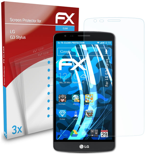 atFoliX FX-Clear Schutzfolie für LG G3 Stylus