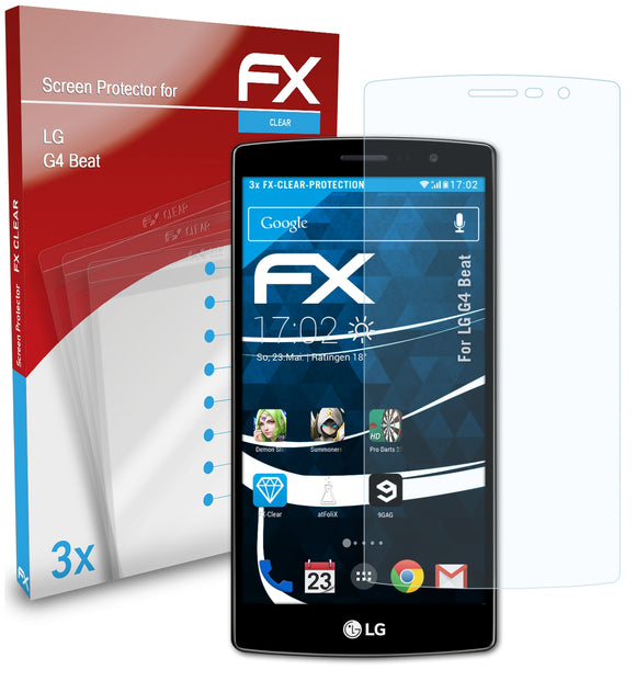 atFoliX FX-Clear Schutzfolie für LG G4 Beat