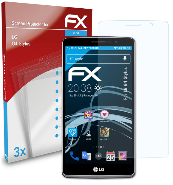 atFoliX FX-Clear Schutzfolie für LG G4 Stylus
