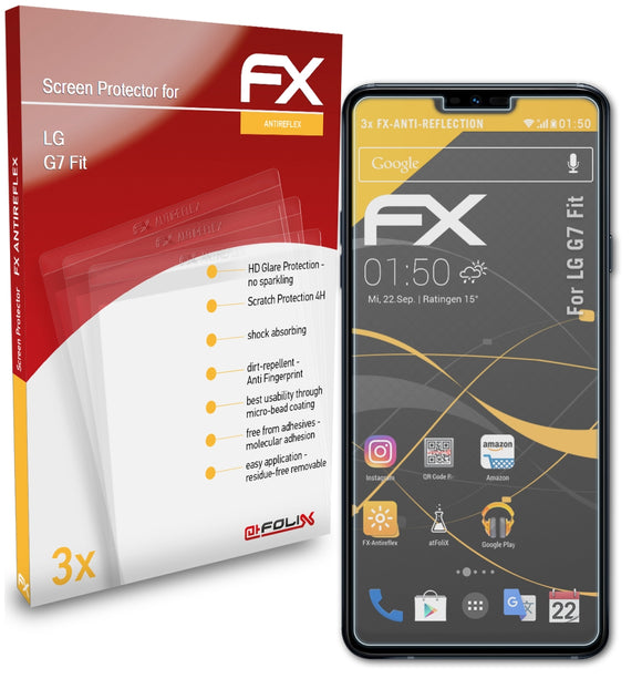 atFoliX FX-Antireflex Displayschutzfolie für LG G7 Fit