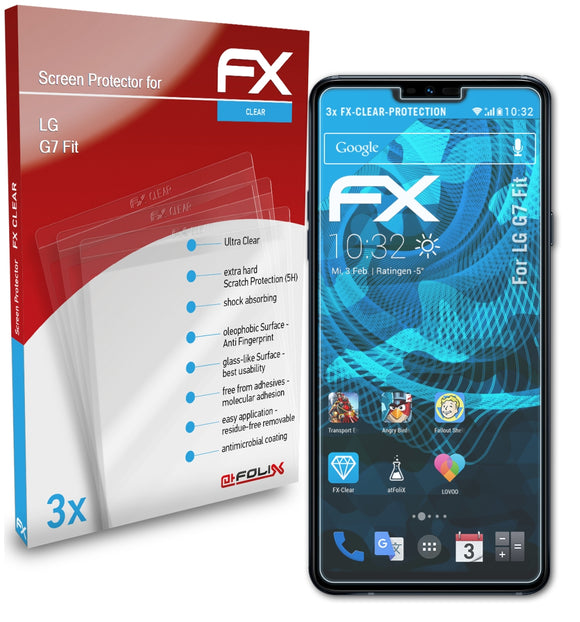 atFoliX FX-Clear Schutzfolie für LG G7 Fit
