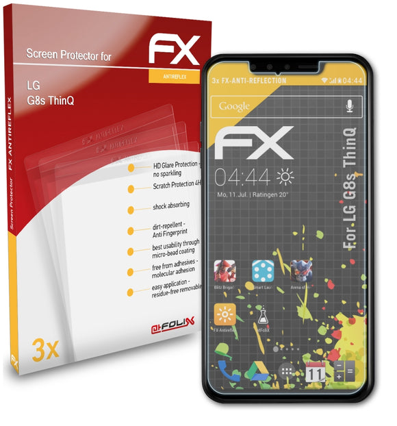 atFoliX FX-Antireflex Displayschutzfolie für LG G8s ThinQ