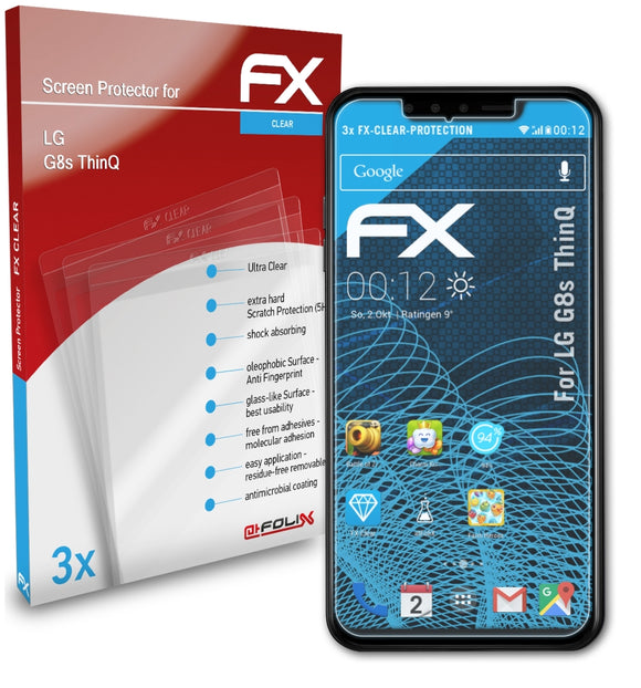 atFoliX FX-Clear Schutzfolie für LG G8s ThinQ
