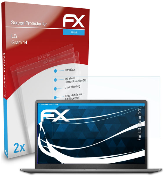 atFoliX FX-Clear Schutzfolie für LG Gram 14