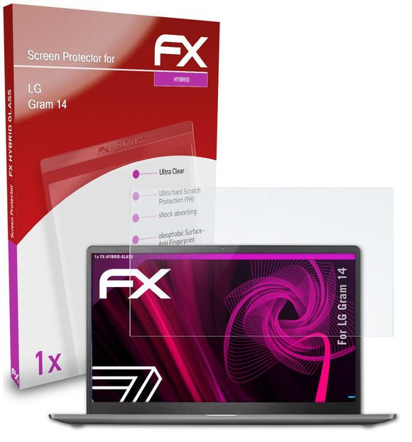 atFoliX FX-Hybrid-Glass Panzerglasfolie für LG Gram 14