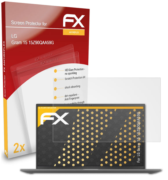 atFoliX FX-Antireflex Displayschutzfolie für LG Gram 15 (15Z90QAA59G)