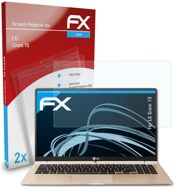 atFoliX FX-Clear Schutzfolie für LG Gram 15