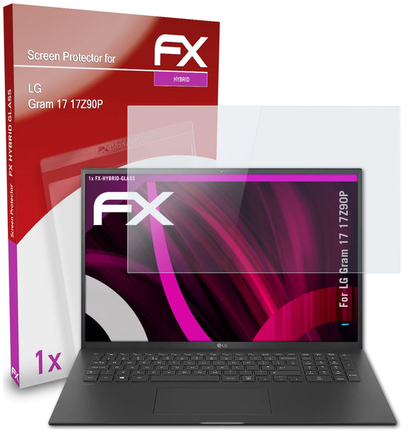 atFoliX FX-Hybrid-Glass Panzerglasfolie für LG Gram 17 (17Z90P)