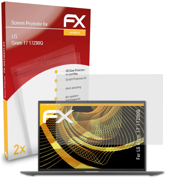 atFoliX FX-Antireflex Displayschutzfolie für LG Gram 17 (17Z90Q)