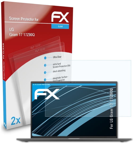 atFoliX FX-Clear Schutzfolie für LG Gram 17 (17Z90Q)
