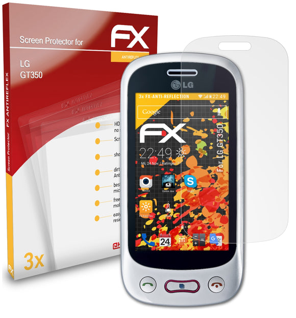 atFoliX FX-Antireflex Displayschutzfolie für LG GT350