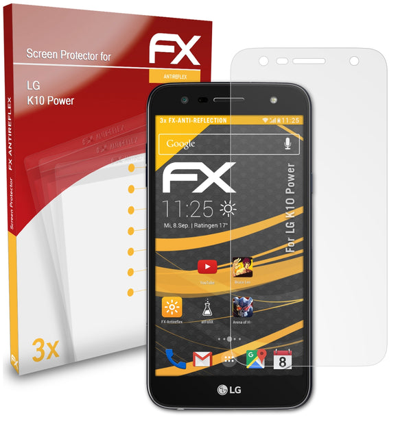 atFoliX FX-Antireflex Displayschutzfolie für LG K10 Power