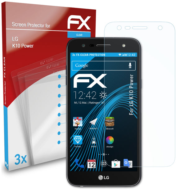 atFoliX FX-Clear Schutzfolie für LG K10 Power