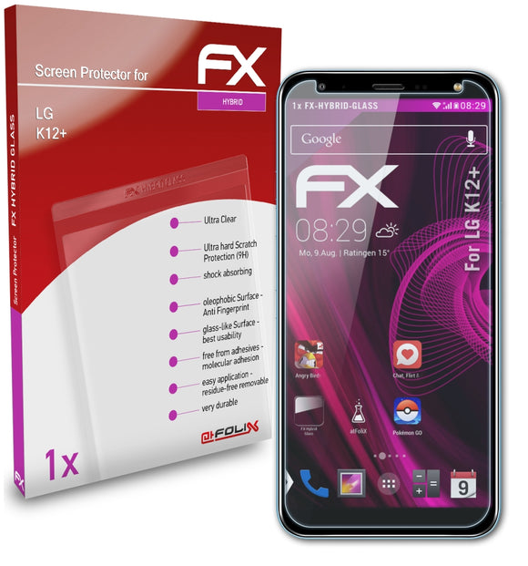 atFoliX FX-Hybrid-Glass Panzerglasfolie für LG K12+