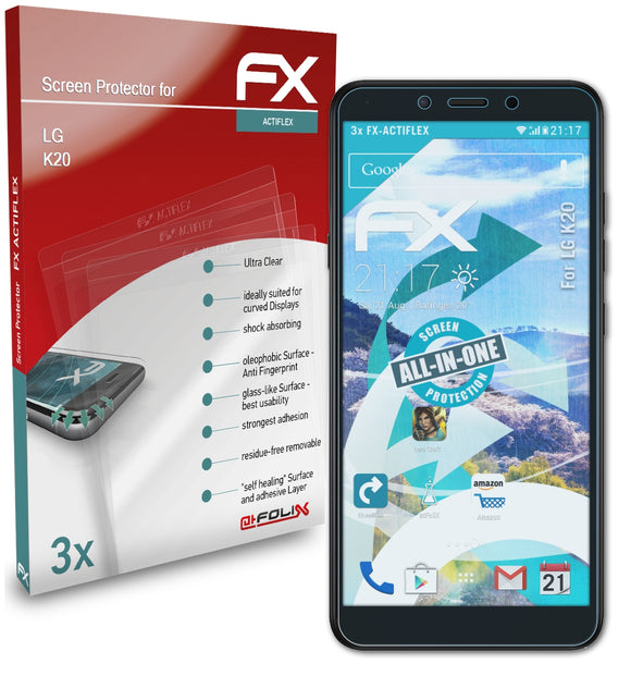 atFoliX FX-ActiFleX Displayschutzfolie für LG K20