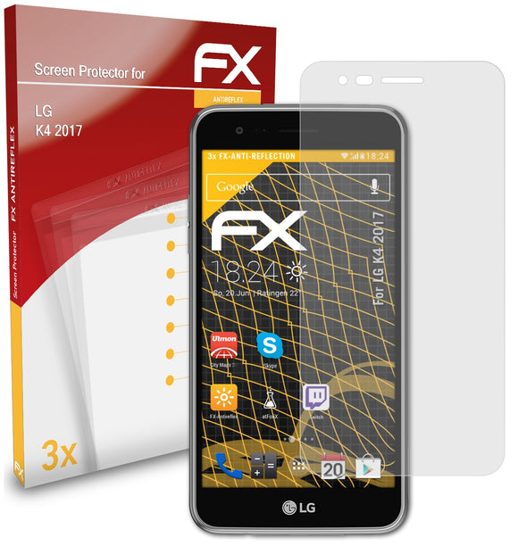 atFoliX FX-Antireflex Displayschutzfolie für LG K4 (2017)