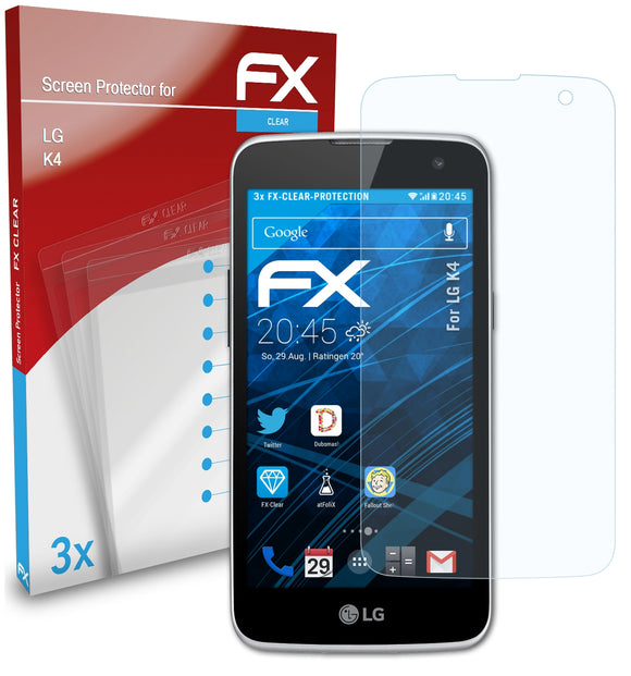 atFoliX FX-Clear Schutzfolie für LG K4