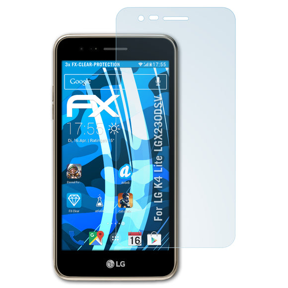 atFoliX FX-Clear Schutzfolie für LG K4 Lite (LGX230DSV)