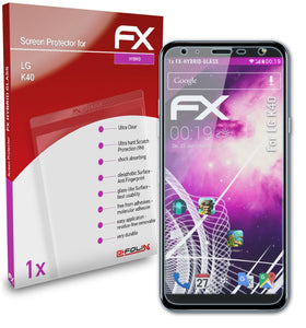 atFoliX FX-Hybrid-Glass Panzerglasfolie für LG K40