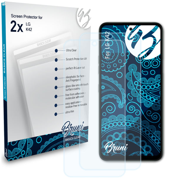 Bruni Basics-Clear Displayschutzfolie für LG K42