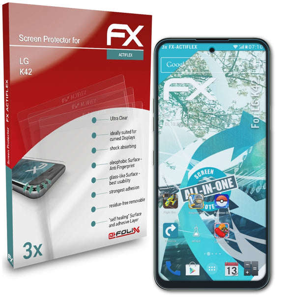 atFoliX FX-ActiFleX Displayschutzfolie für LG K42