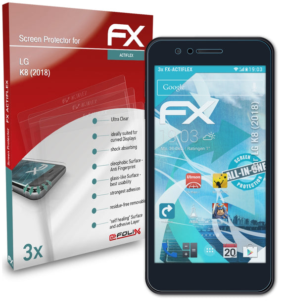 atFoliX FX-ActiFleX Displayschutzfolie für LG K8 (2018)