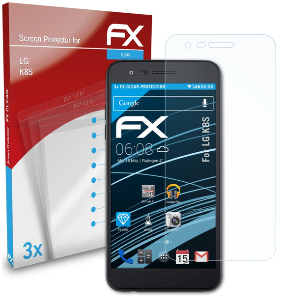 atFoliX FX-Clear Schutzfolie für LG K8S