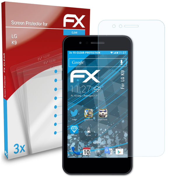 atFoliX FX-Clear Schutzfolie für LG K9