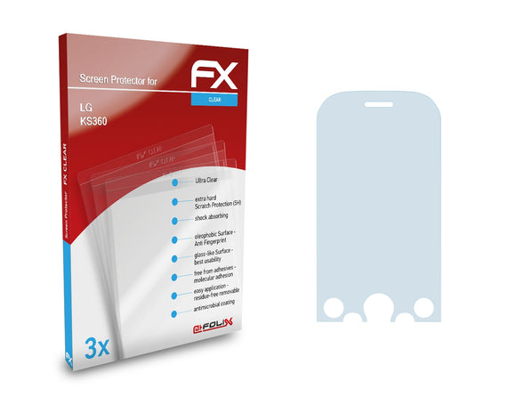 atFoliX FX-Clear Schutzfolie für LG KS360